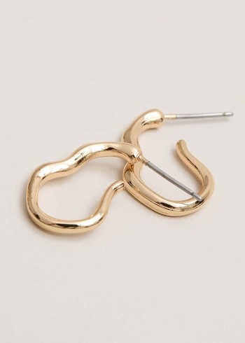 Phase Eight Gold Irregular Hoop Jewellery Gold USA | 5298403-RO